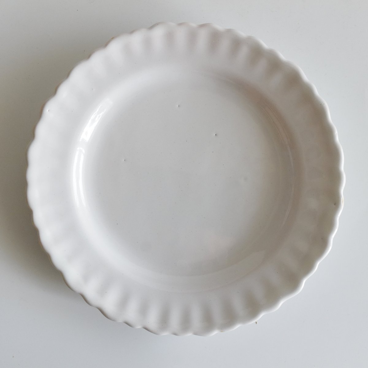 デッドストックの ムスティエ 丸い花リムのお皿 22.5cm C | chez Augustins 