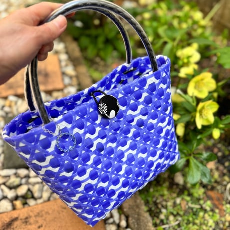 --- FLORAL LACE BAG ---　[ ネモフィラ / Size M ]