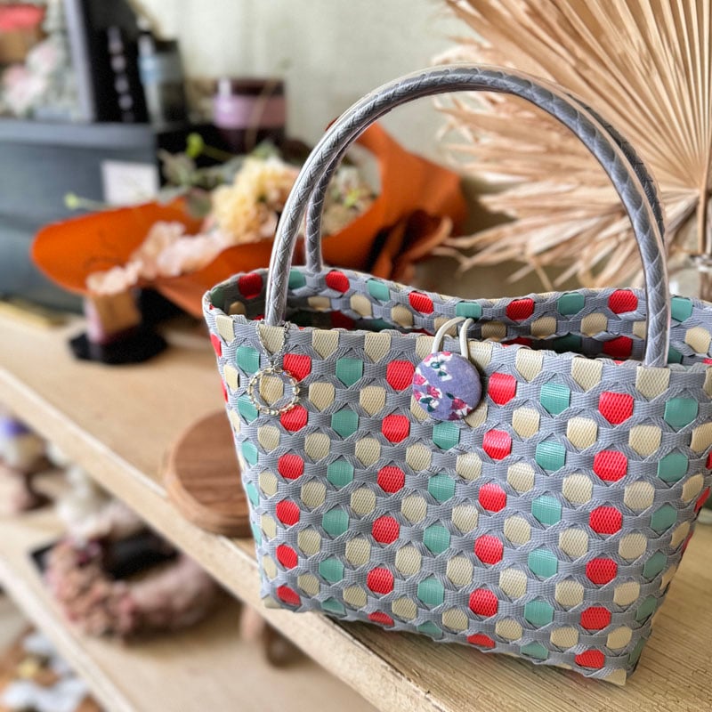 DOT PATTERN BAG --- [ gray / Size M ] | Kap