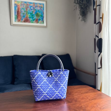 --- FLORAL LACE BAG ---　[ ネモフィラ / Size M ]