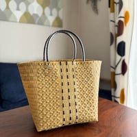 みるめ⭐︎プラカゴ　2点 受注製作】プラカゴ miniサイズ/A5 mini-011 白*黄 2way かご