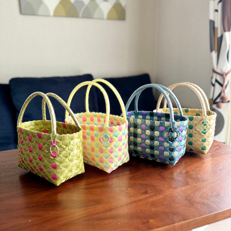 DOT PATTERN BAG --- [ citron green / Size S