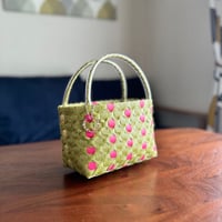 --- DOT PATTERN BAG ---　[ citron green / Size S ]