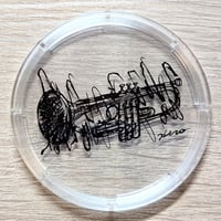 コースター　切り絵デザイン「トランペット」