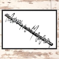 切り絵　「Flute」　額付き