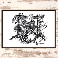 切り絵　「Drums」　額付き