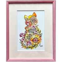 猫シルエット(複製画)