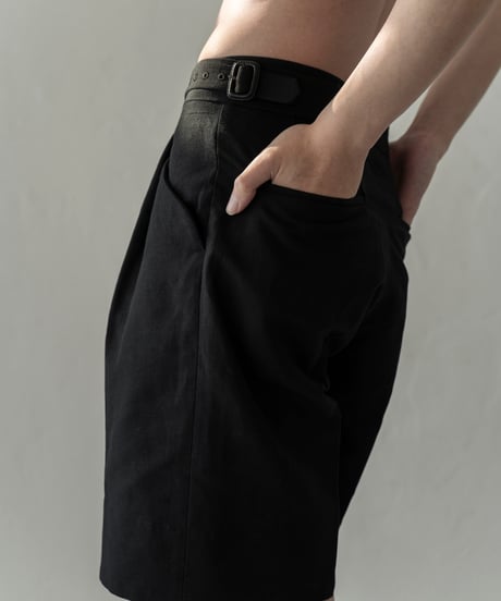 【05 series】Utopia | Tailored half pants (Black)