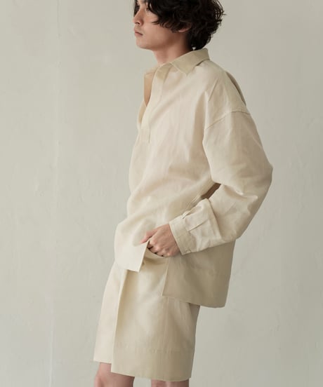 【05 series】Utopia | Tailored half pants (Beige)