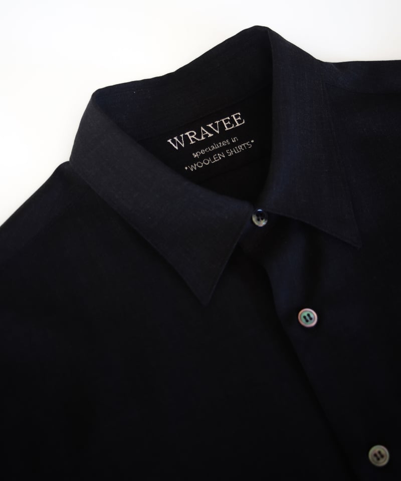 NAHYATナヤット シャツ NAHYAT W-024 C/#2 ウール シャツ Black Navy