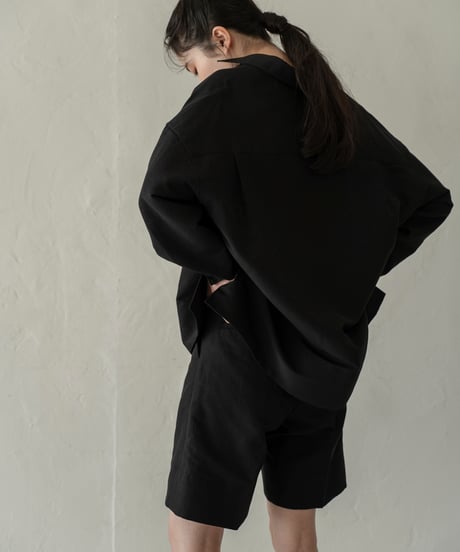 【05 series】Utopia | Tailored half pants (Black)