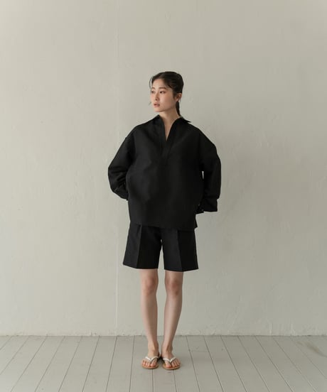 【05 series】Utopia | Tailored half pants (Black)