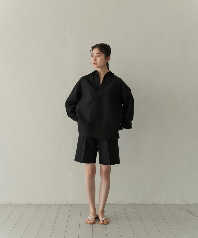 05 series】Utopia | Skipper Shirt (Black) | WRAVEE