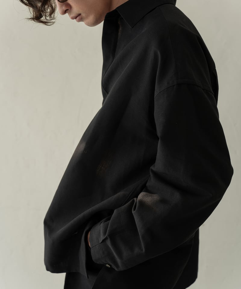 05 series】Utopia | Skipper Shirt (Black) | WRAVEE
