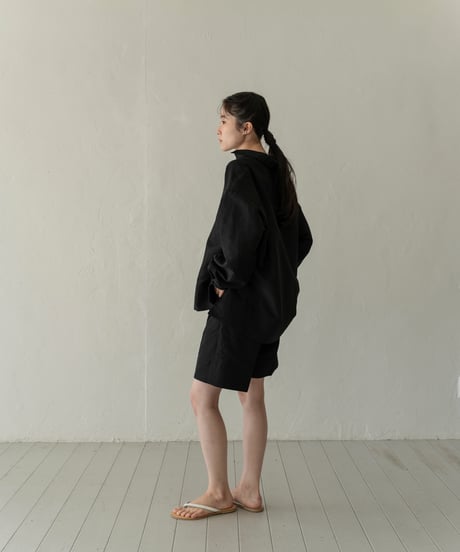 【05 series】Utopia | Tailored half pants (Black)