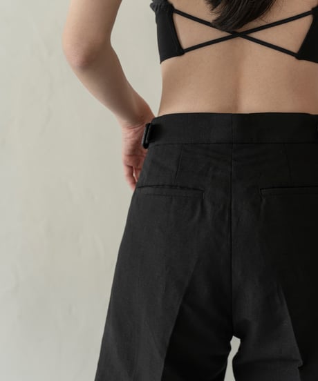 【05 series】Utopia | Tailored half pants (Black)