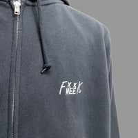 [MEE-013] CHEST EMBROIDERY HOODED SWEATSHIRT(BLK)