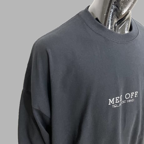 [MEE-004] FRONT EMBROIDERY LONGSLEEVE T-SHIRT [BLK×WHT]