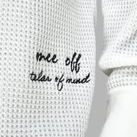 [MEE-002] HEM EMBROIDERY T-SHIRT [WAFFLE] (WHT)