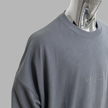 [MEE-004] FRONT EMBROIDERY  LONGSLEEVE T-SHIRT [BLK×BLK]