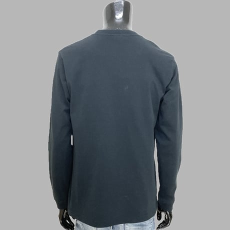 [MEE-003] HEM EMBROIDERY LONGSLEEVE T-SHIRT (BLK)