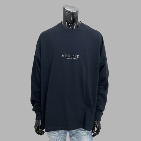 [MEE-004] FRONT EMBROIDERY LONGSLEEVE T-SHIRT [BLK×WHT]