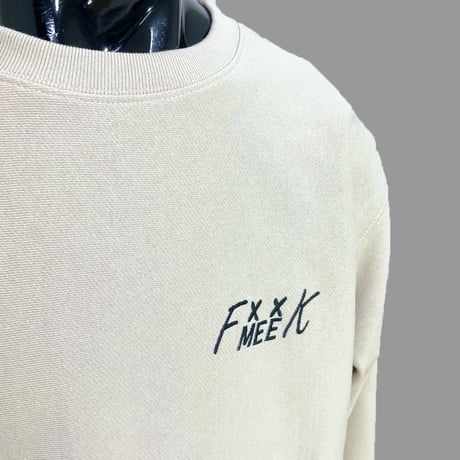 [MEE-010] CHEST EMBROIDERY CREW SWEAT [Brushed back] (SB)