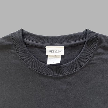 [MEE-004] FRONT EMBROIDERY LONGSLEEVE T-SHIRT [BLK×WHT]