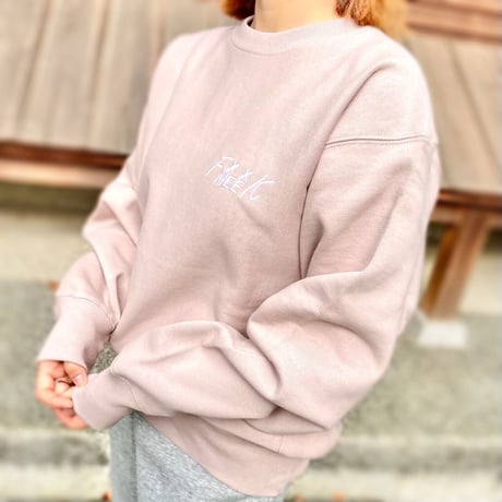 [MEE-010] CHEST EMBROIDERY CREW SWEAT [Brushed back] (SP)