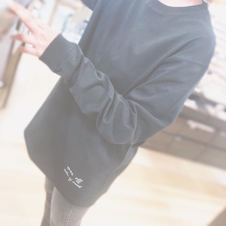 [MEE-003] HEM EMBROIDERY LONGSLEEVE T-SHIRT (BLK)