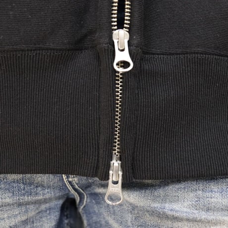 [MEE-015] CHEST EMBROIDERY HOODED SWEATSHIRT (Brushed back) (BLK)