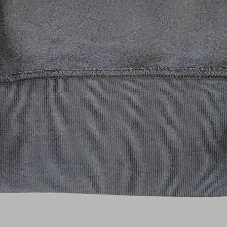 [MEE-005] FRONT LOGO EMBROIDERY CREW SWEAT [Brushed back] (BLK)