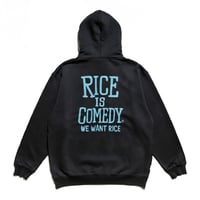 HAND WRITTEN RICE HOODIE  (BLACK)