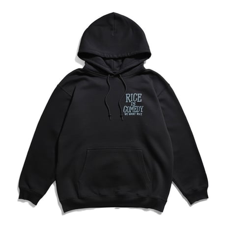HAND WRITTEN RICE HOODIE  (BLACK)
