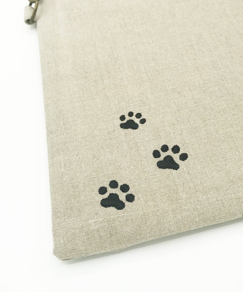 リネン刺繍サコッシュ ( No.06 ) 白猫ちゃん | A-rue OnlineShop