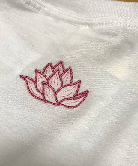 ロータス刺繍Tシャツ No.2 ( ロータス / 4.5oz ）