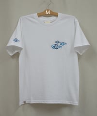 刺繍Tシャツ (アジアンクラウド・6oz/ホワイト）