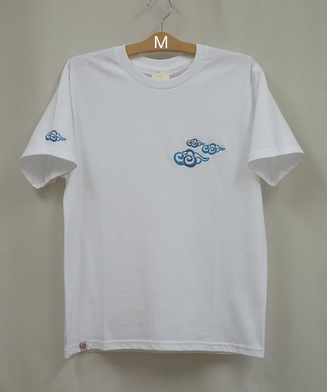 刺繍Tシャツ (アジアンクラウド・6oz/ホワイト）