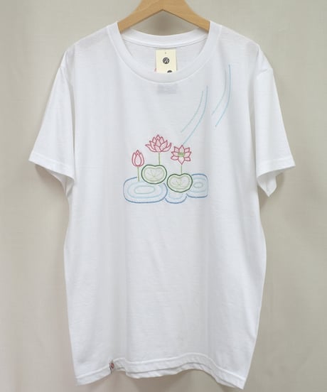 ロータス刺繍Tシャツ No.2 ( ロータス / 4.5oz ）