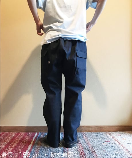 デニムワークパンツ（濃紺：ムラデニム）普通~厚手 11oz くらい