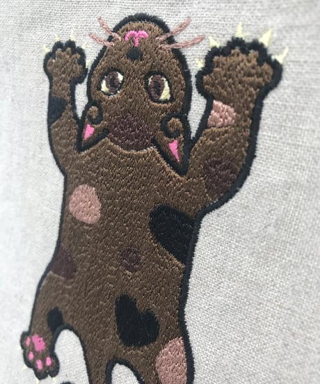 リネン刺繍サコッシュ ( No.15 ) サビちゃん２