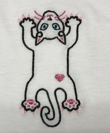 刺繍Tシャツ (フライングCAT・布厚：薄手）