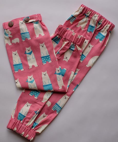 アームカバー・シロクマ柄（ピンク）