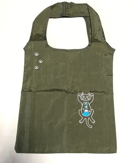 招き猫刺繍バッグ （サクラ)