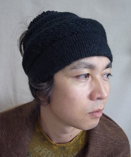 ニットターバン＆ネックウオーマー（コットン＆ウール）