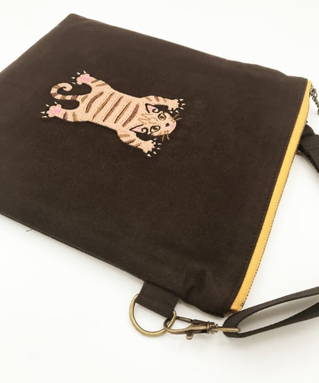 刺繍サコッシュ (CAT- No.8) 茶トラ