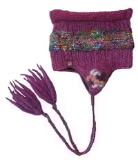 オリジナル手編みヘアーバンド(耳当て付き）