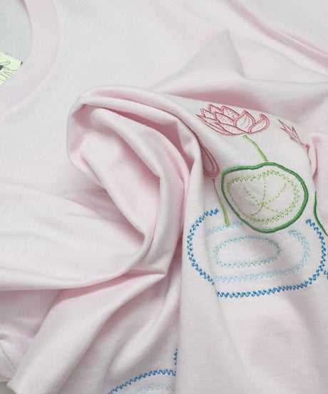 ロータス刺繍Tシャツ ( ロータス / 4.5oz ）