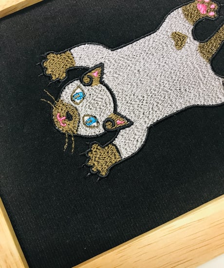 猫ちゃん刺繍画(2Lサイズ） No.9 (シャム２）