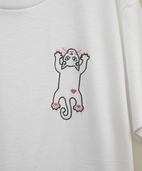 刺繍Tシャツ (フライングCAT・布厚：薄手）